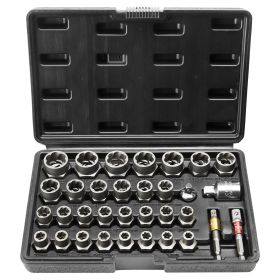 VEVOR Bolt Extractor Set, 29-Piece Bolt And Nut Remover Set, 6mm To 10mm, , CR-MO Steel Extraction Socket Set With Storage Case, For Removing Damaged