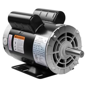 VEVOR 5HP Air Compressor Motor, 230V 22 Amps Electric Motor, 3450RPM 56HZ Frame, Keyed Shaft, Shaft Length For Air Compressors, CW CCW Rotation