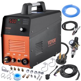 VEVOR Plasma Cutter, 50Amp, Non-Touch Pilot Arc Air Cutting Machine With Torch, 110V 220V Dual Voltage AC IGBT Inverter Metal Cutting Equipment For Cl