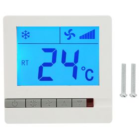 LCD Digital Thermostat Delay Compressor Protection Fan Coil Unit Temperature Controller