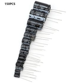 150PCS Electrolytic Capacitor Kit 50V 1uF to 2200uF Electrolytic Capacitor Assortment