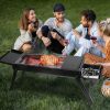 Foldable barbecue grill, charcoal grill, charcoal stove, portable barbecue grill, outdoor grill, camping folding grill grill