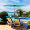 Simple Deluxe 9' Patio Umbrella Outdoor Table Market Yard Umbrella with Push Button Tilt/Crank, 8 Sturdy Ribs for Garden, Deck, Backyard, Pool