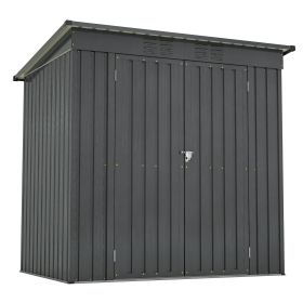 6 x 4 ft Outdoor Storage Shed, All Weather Tool Shed for Garden, Backyard, Lawn, Black