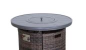 25" H x 32" W Aluminum Propane Outdoor Fire Pit Table