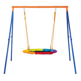 VEVOR Swing Sets for Backyard 40in Saucer Swing Seat A-Frame Metal Stand 440lbs