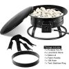 58,000BTU Firebowl Outdoor Portable Propane Gas Fire Pit with Cover and Carry Kit