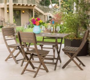 POSITANO FOLDABLE DINING SET, GREY