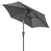 Tempera Patio Market Outdoor Table Umbrella with Push Button Tilt and Crank,Large Sun Umbrella with Sturdy Pole&Fade resistant canopy,Easy to set