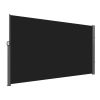 VEVOR Retractable Side Awning 118" x 71", Retractable Patio Screen Waterproof, Retractable Room Divider Black for Privacy, Garden, Outdoor