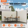 VEVOR Beige Retractable Side Awning-Rugged 71x236'' Full Aluminum Rust-Proof Side Awning Patio Sunshine Privacy Divider Wind Screen. Longer Service Li