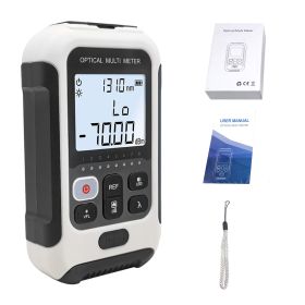 Optical Fiber Power Meter White Multifunctional High Accuracy Fiber Optic Tester for Communication Engineering (Option: as picture)