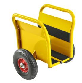 All-terrain Movement With Heavy Panel Cart, Flat Cart, Two Nice Handles, 10 Inch Solid Rubber Tires, Overweight 1000 Pounds, Heavy Duty Drywall And Do (Color: Yellow)