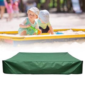 Sandbox Cover, Square Protective Cover for Sand and Toys Away from Dust and Rain, Sandbox Canopy with Drawstring (Color: Green, size: 200*200cm)