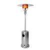 36,000 BTU Outdoor Propane Patio Heater with Stainless Steel Burner and Wheels for Home and Commercial, Black/Silver