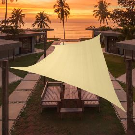 Artpuch Custom Size Beige Sun Shade Sail Triangle Canopy 185 GSM Durable Fabric UV Block Awning for Outdoor Patio Garden Backyard (Customized Availabl (Color: Beige, size: 06'x23')