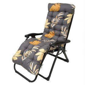 67x22in Chaise Lounger Cushion Recliner Rocking Chair Sofa Mat Deck Chair Cushion (type: Grey_YellowLeaf)