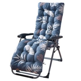 67x22in Chaise Lounger Cushion Recliner Rocking Chair Sofa Mat Deck Chair Cushion (type: Blue_GreyLeaf)