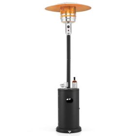 50000 BTU Propane Patio Heater with Round Table Design (Color: Black)