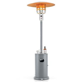 50000 BTU Propane Patio Heater with Round Table Design (Color: Gray)