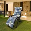 67x22in Chaise Lounger Cushion Recliner Rocking Chair Sofa Mat Deck Chair Cushion