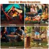 3-in-1 Camping Campfire Grill with Stainless Steel Grills Carrying Bag & Gloves