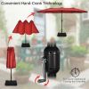 15 Feet Double-Sided Twin Patio Umbrella with Crank and Base