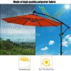 10 Feet Patio Umbrella with Crank and Solar LED Lights