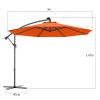 10 Feet Patio Umbrella with Crank and Solar LED Lights