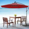 10 Feet Patio Umbrella with Crank and Solar LED Lights