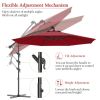 10 Feet Patio Umbrella with Crank and Solar LED Lights